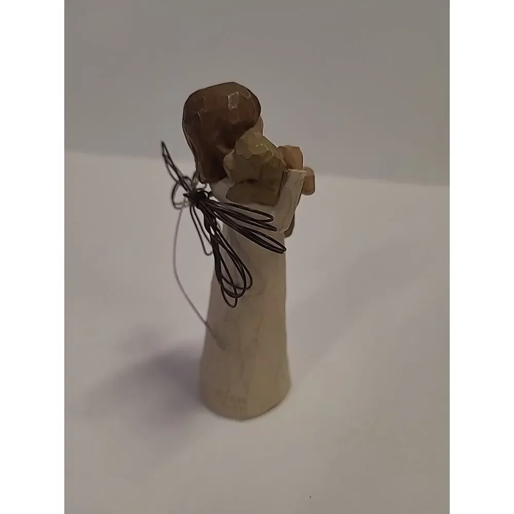 1999 Demdaco Willow Tree Susan Lordi Angel of Friendship with Dog Puppy Figurine
